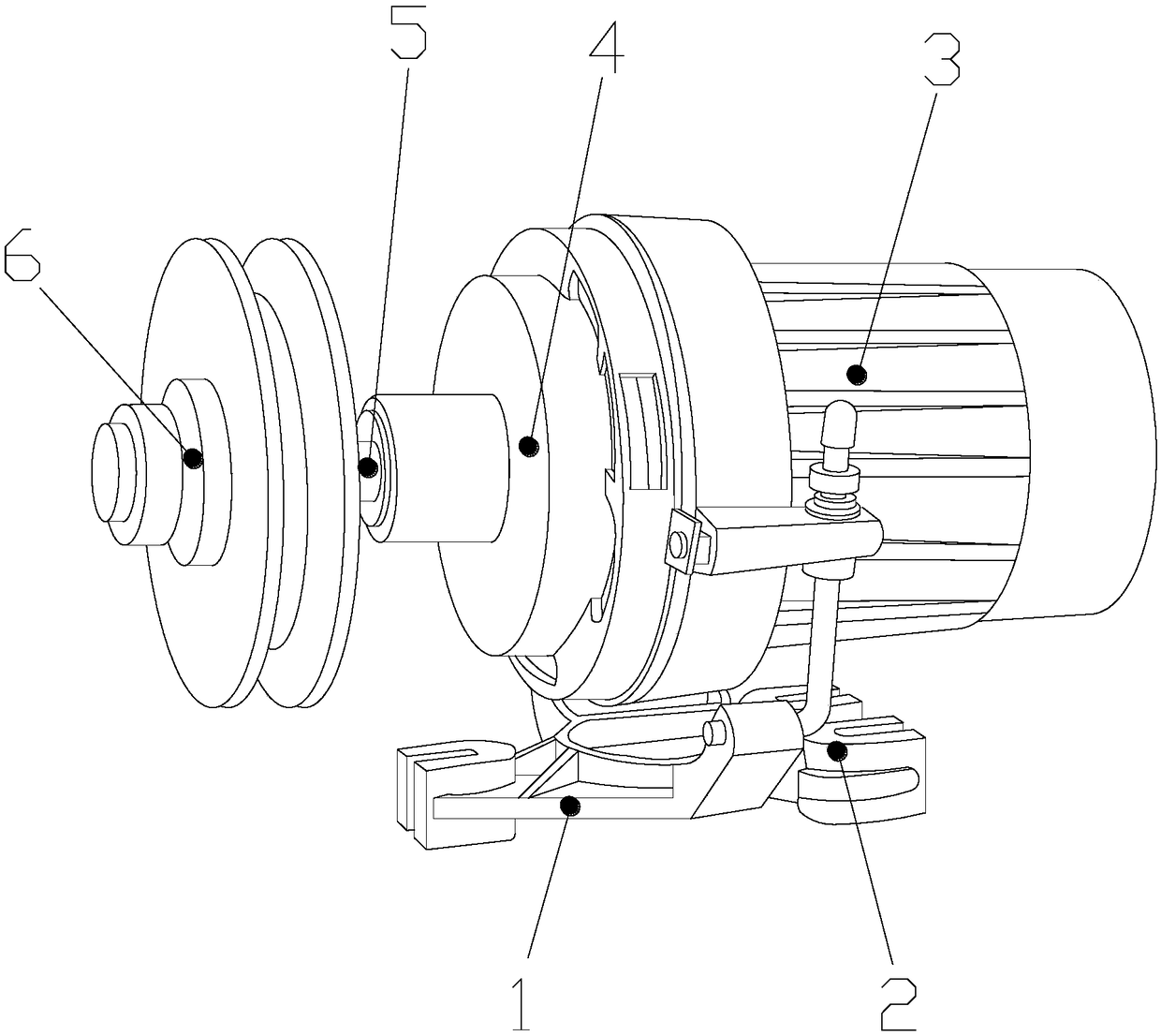 Equipment with overrun clutch