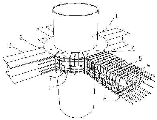 A beam-column steel tube structure