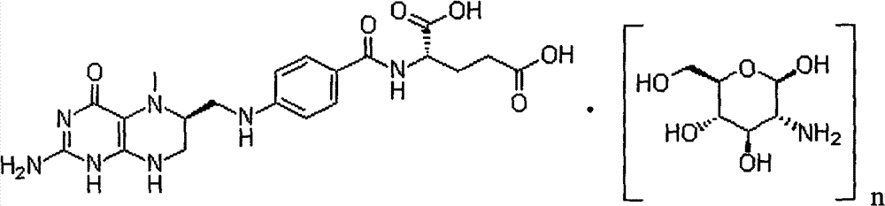 Method for reacting L-5-methyltetrahydrofolic acid with organic base to form salt