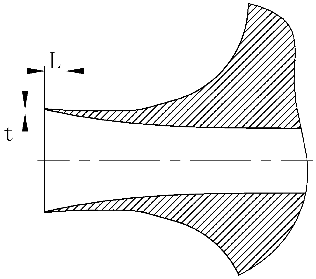 Method for machining lip of hypersonic-speed low-noise wind tunnel nozzle