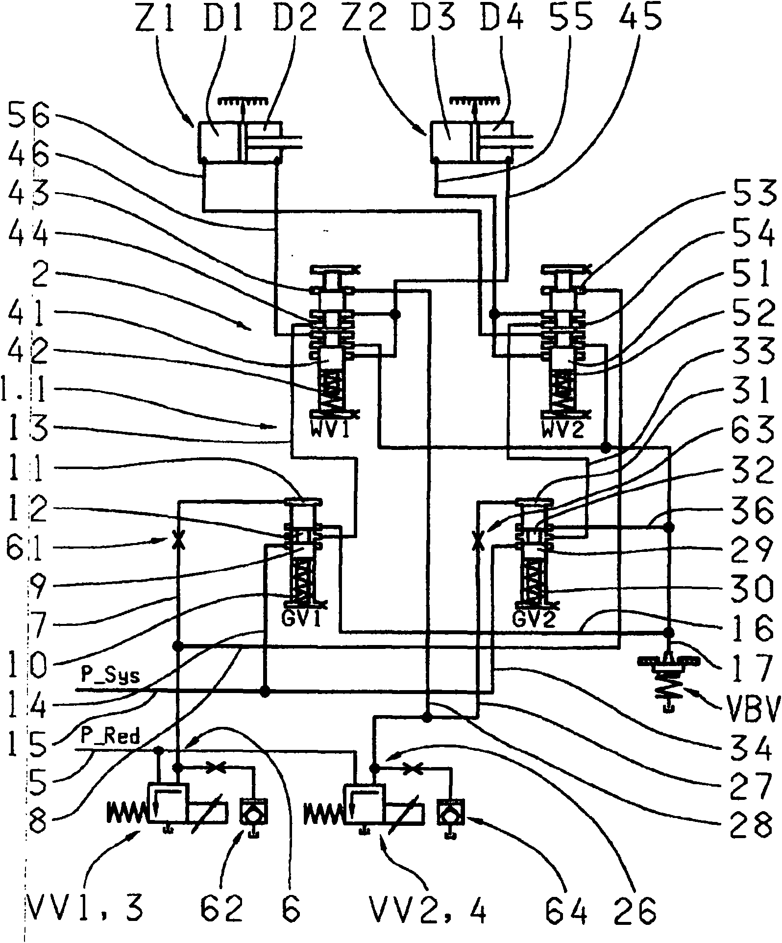 Hydraulic control apparatus of an automated multi-step change-speed gearbox