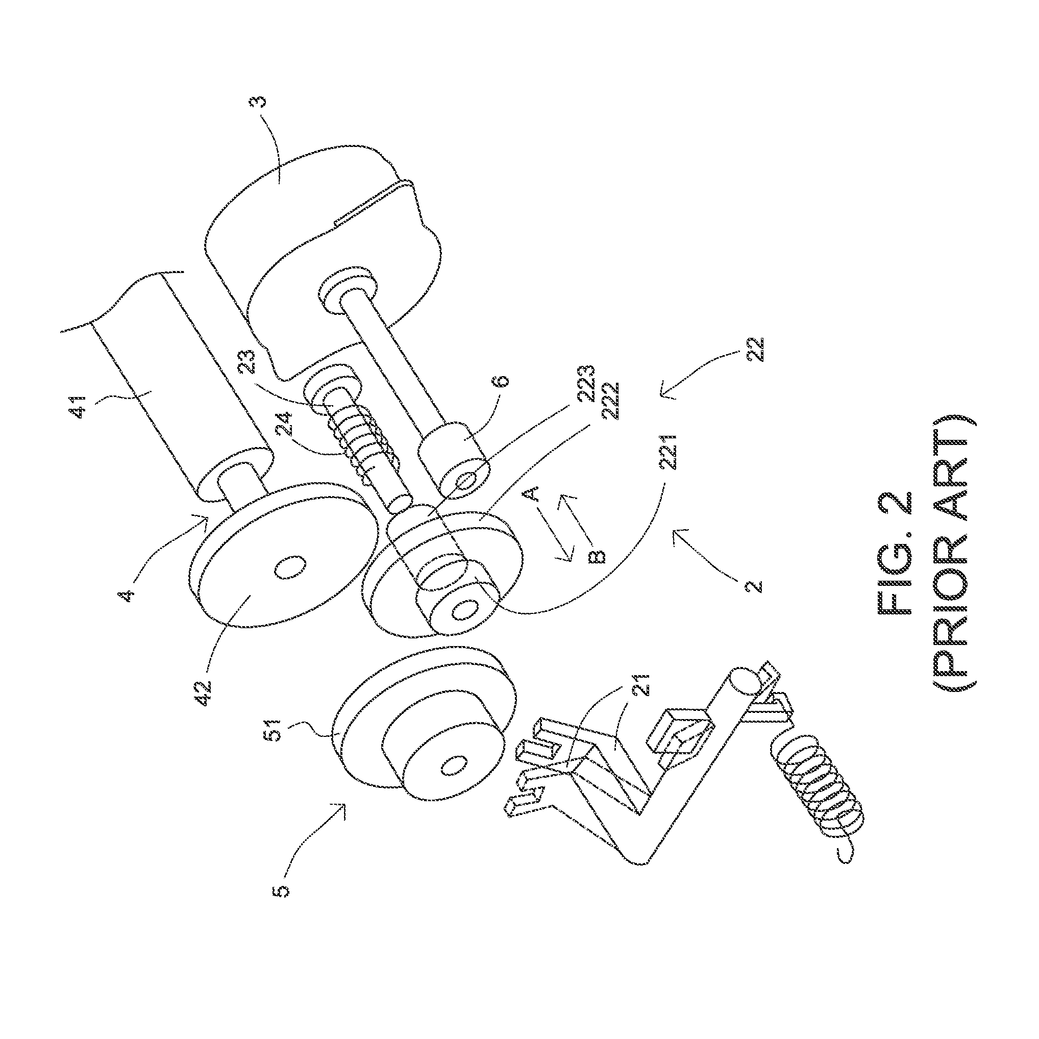 Clutch transmission mechanism of printing device