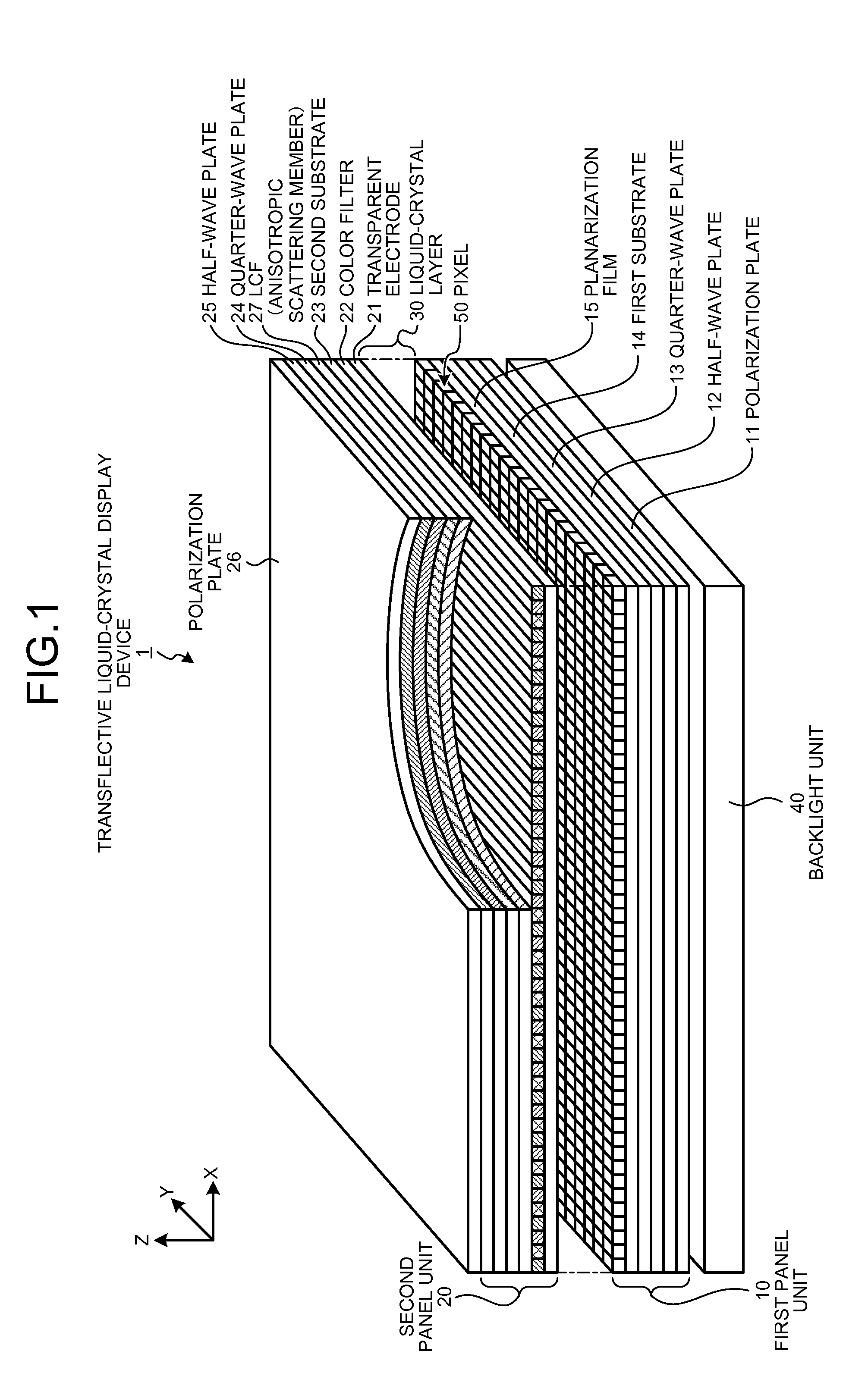 Liquid crystal display device and electronic apparatus provided therewith