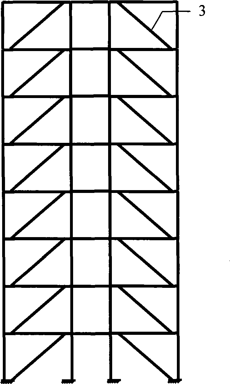 Steel reinforced concrete frame-off-centering steel shotcrete combined structure system