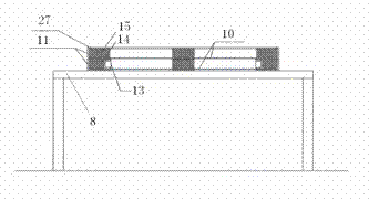 Assembly device and method for horizontal body of dry amorphous alloy transformer