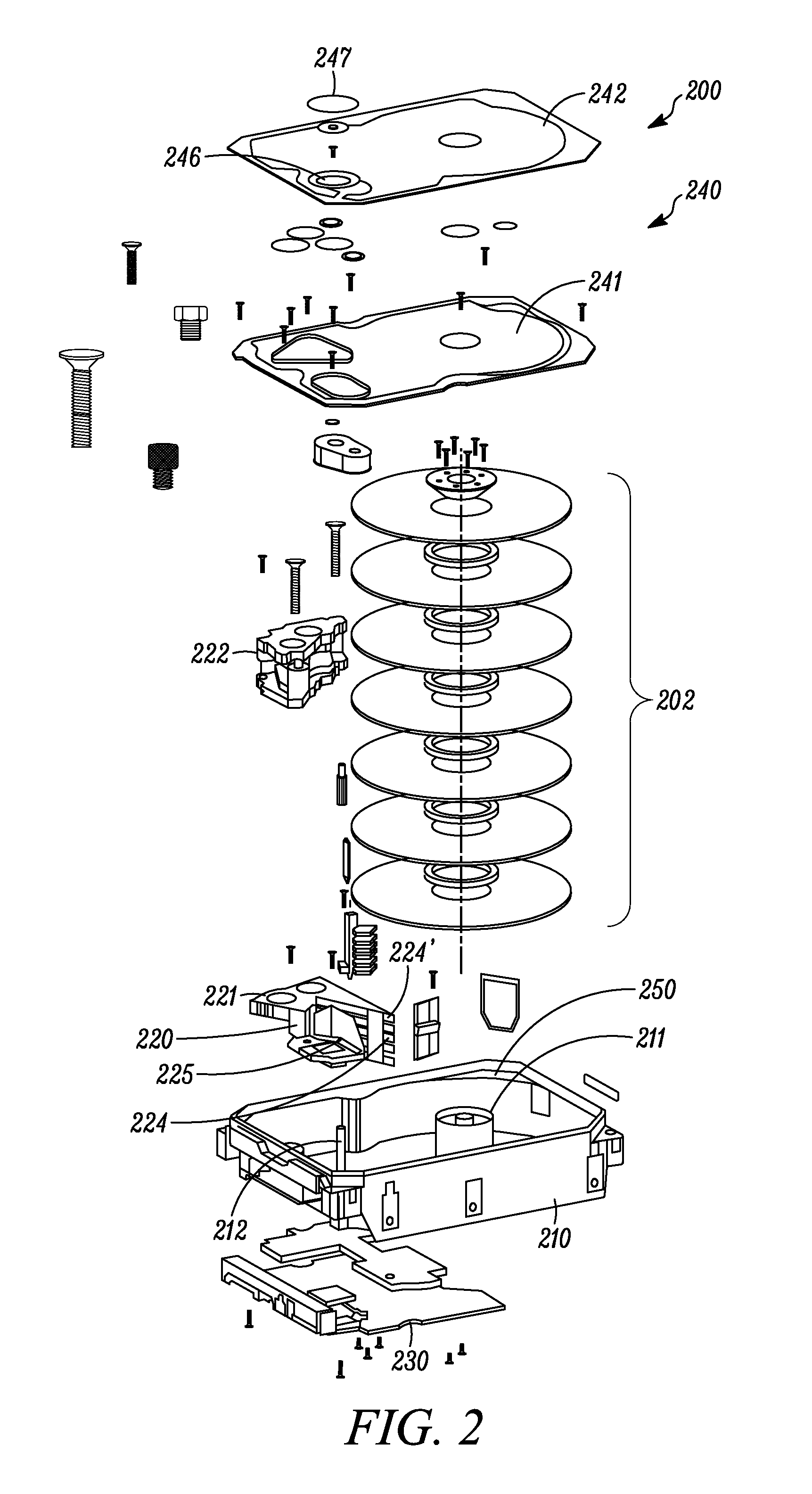 Method and apparatus for prevention of Fe contamination with oxygen mixture in a hard disk drive