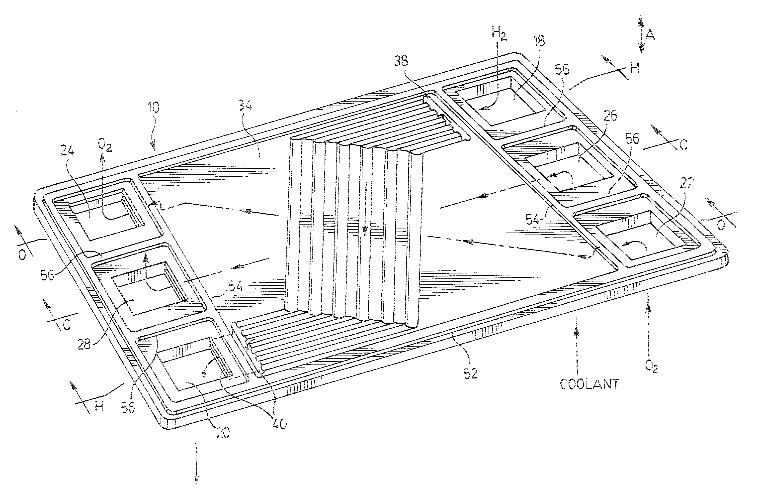 Fuel cell assemblies with integrated reactant-conditioning heat exchangers