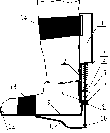 A high-efficiency power generation device worn on the foot