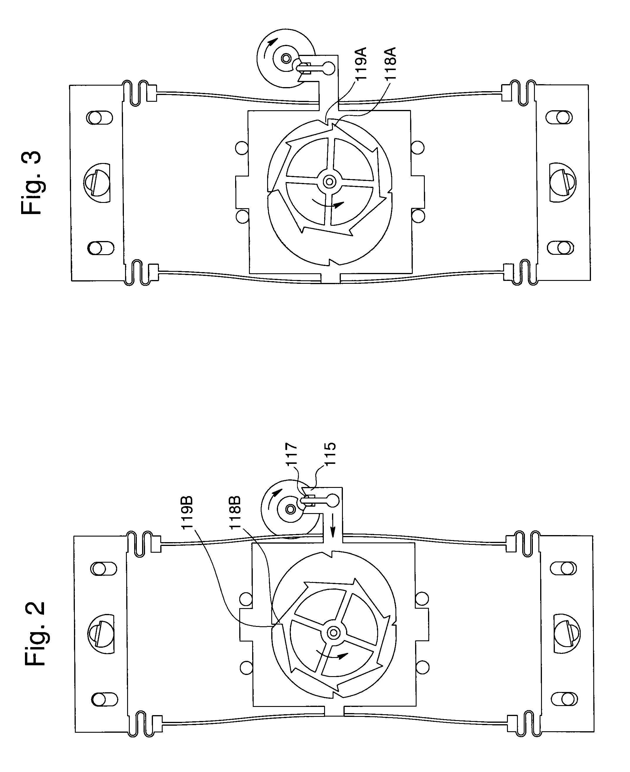 Flexible escapement mechanism with movable frame