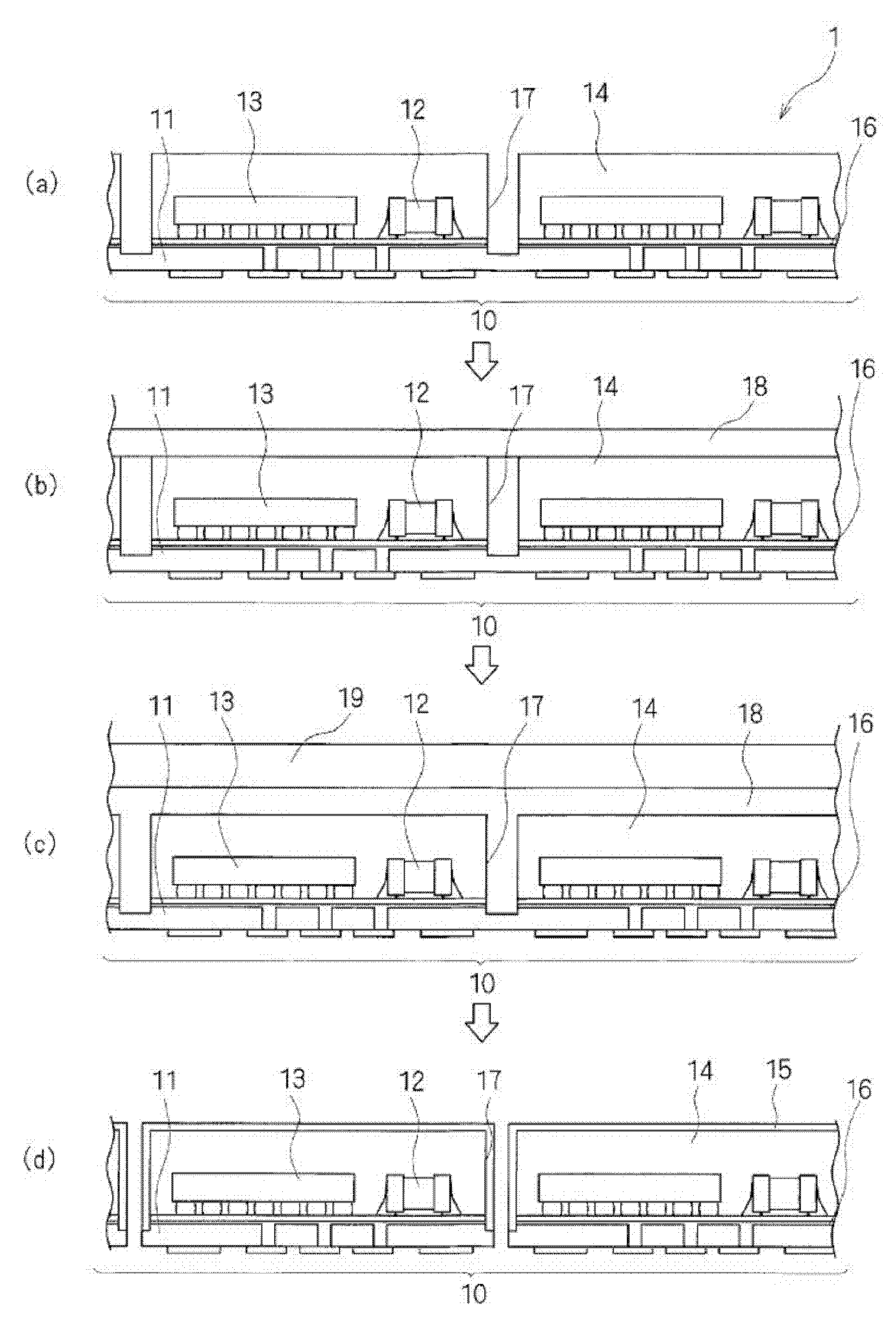 Manufacturing method of electronic parts module