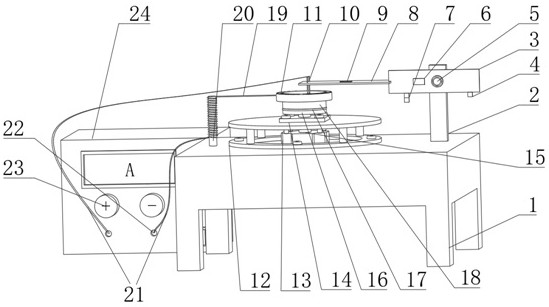 Thin-wall bearing and cross beam electric brush current-carrying friction experiment device