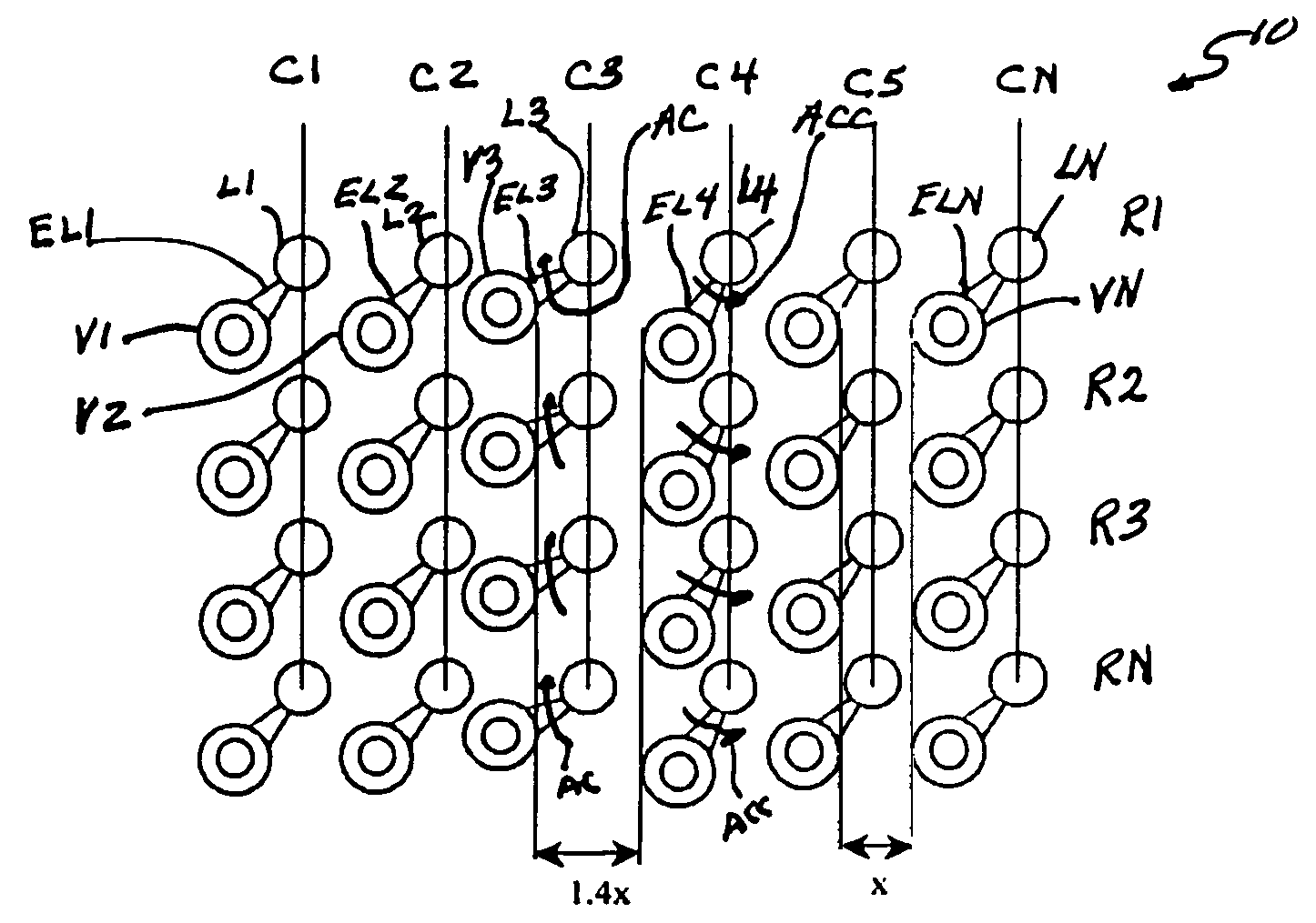 Off-width pitch for improved circuit card routing