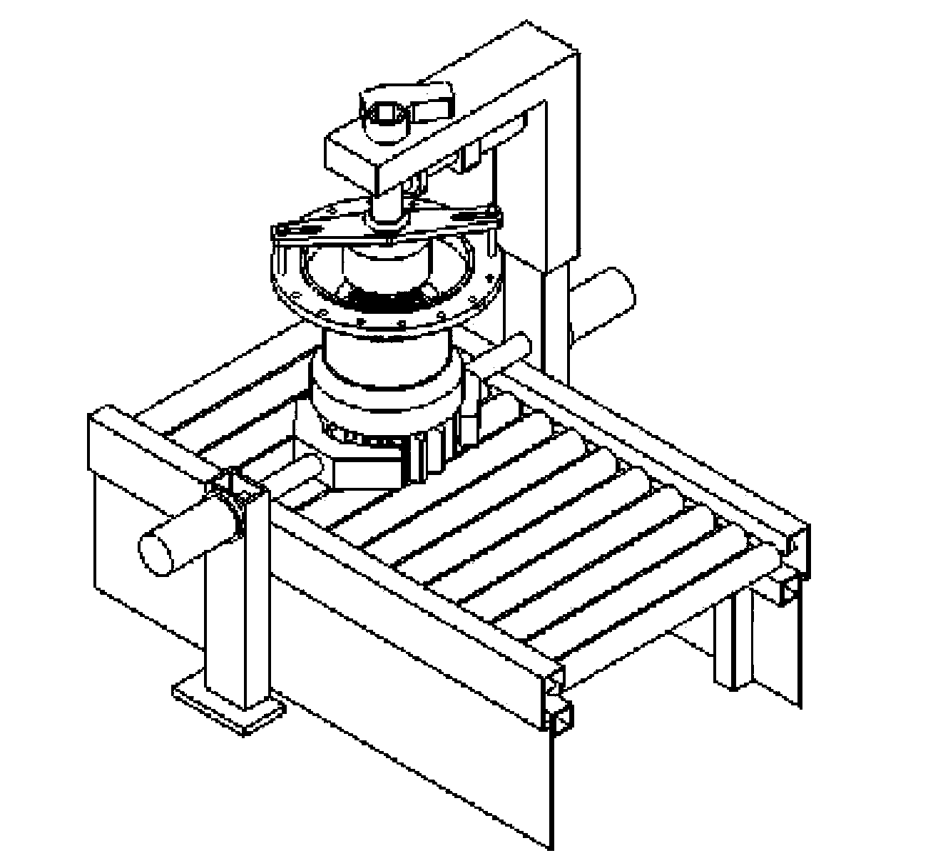 Device for tightening and assembling circular nut on output shaft of planetary gearbox and testing torque