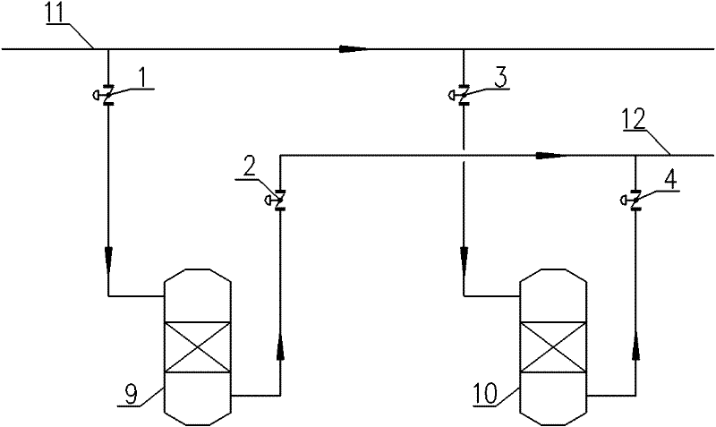 Improved series-parallel operating device of mixed ion exchanger