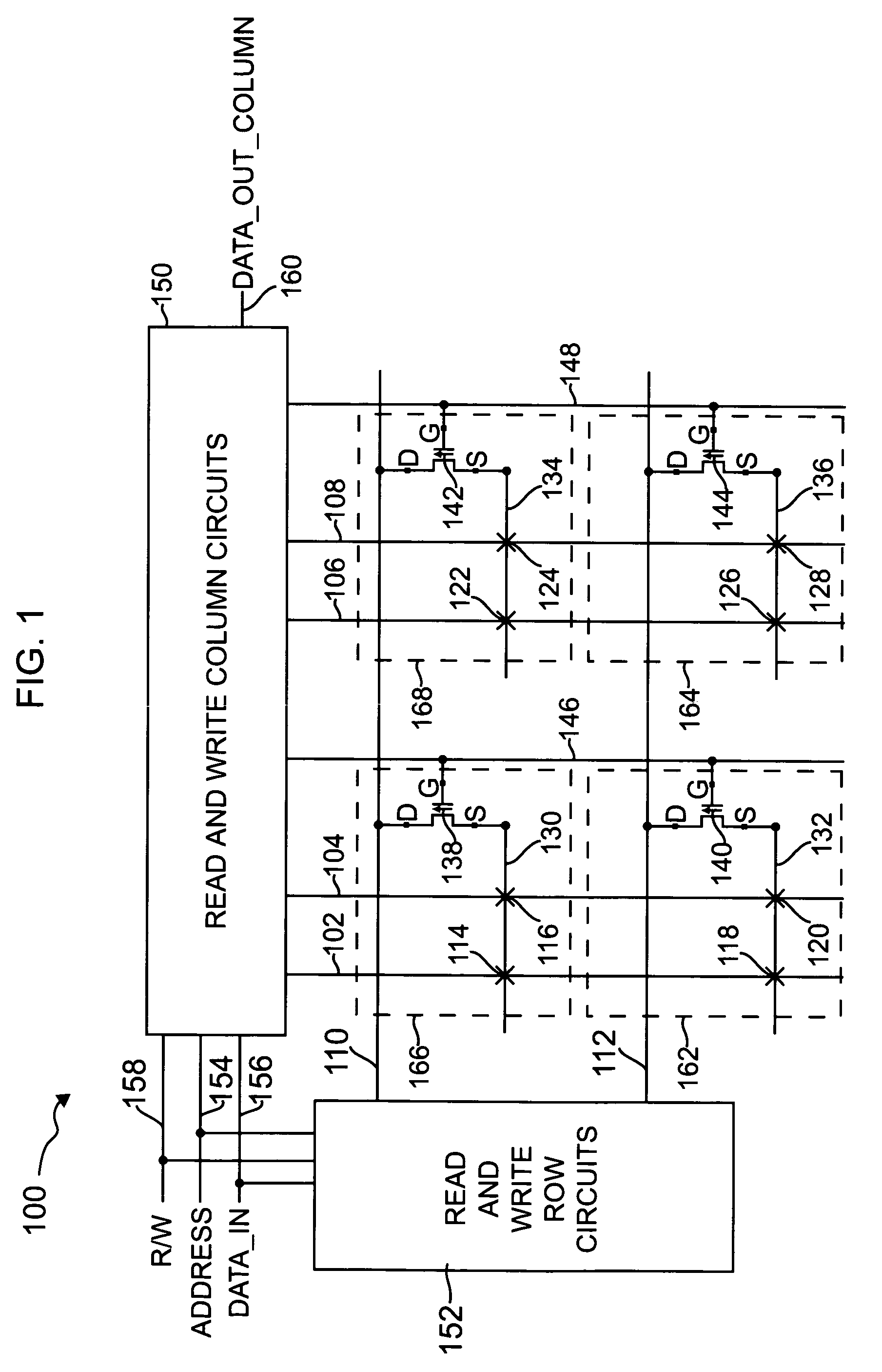 Cross-point memory architecture with improved selectivity