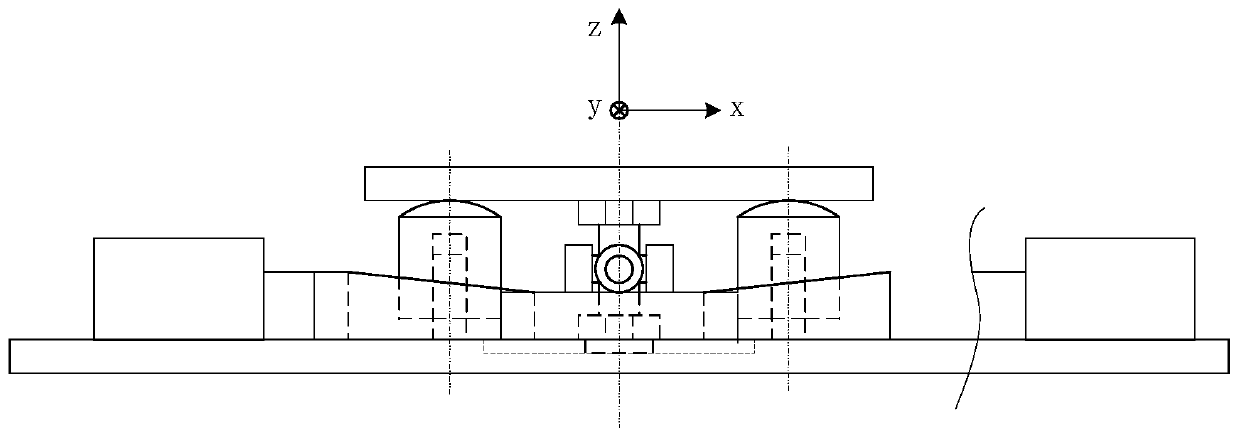 Active vibration inhibition execution mechanism of flexible structure