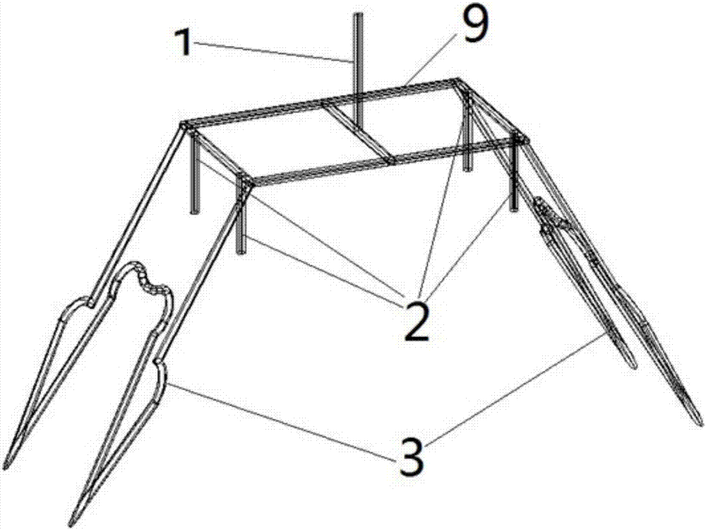 Use method of wire frame-shaped hexagonal screw clamping tool for air conditioner installation