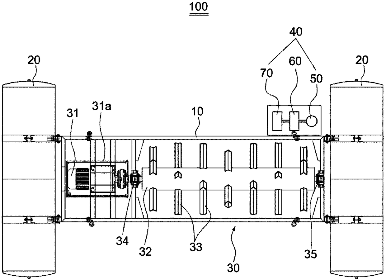 Turbine blade type water quality purifying device