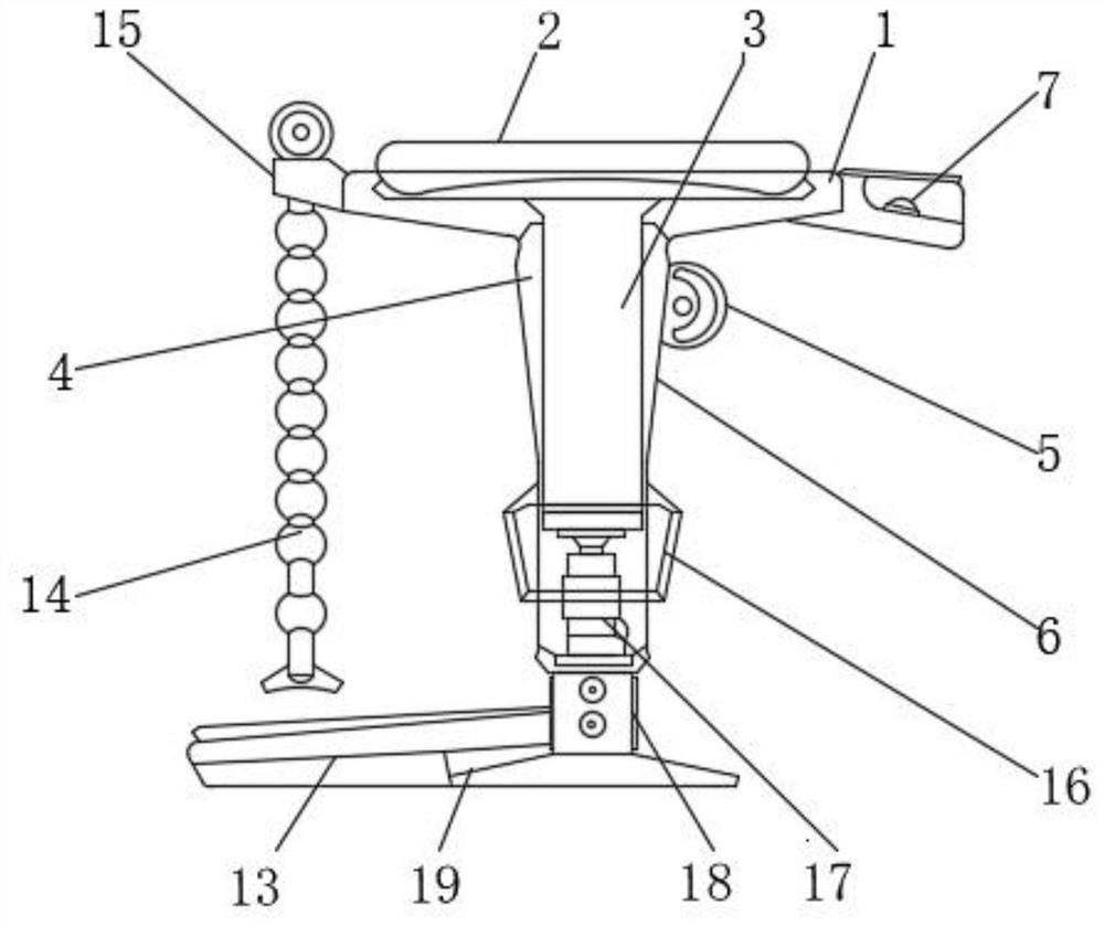 Patient standing assisting device for surgical nursing