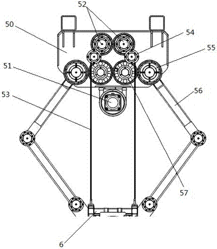 Mesh drive suction cup movement mechanism