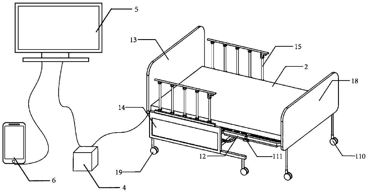 Self-adaptive pressure relieving multifunctional bed for old people