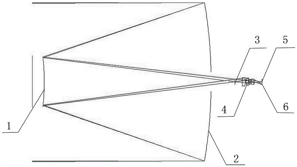 A large-aperture secondary imaging r-c optical system