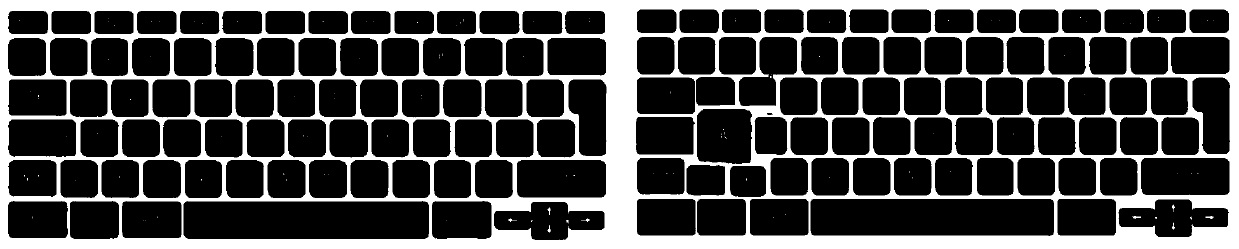 Keyboard layout self-adaptive input system
