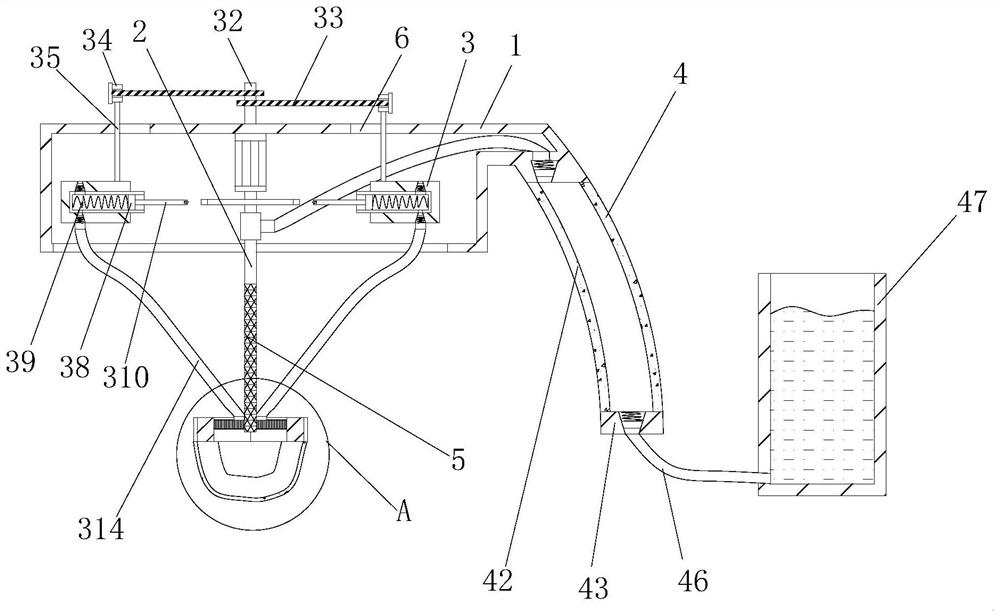 Rapid flask cleaning device for biochemical experiments