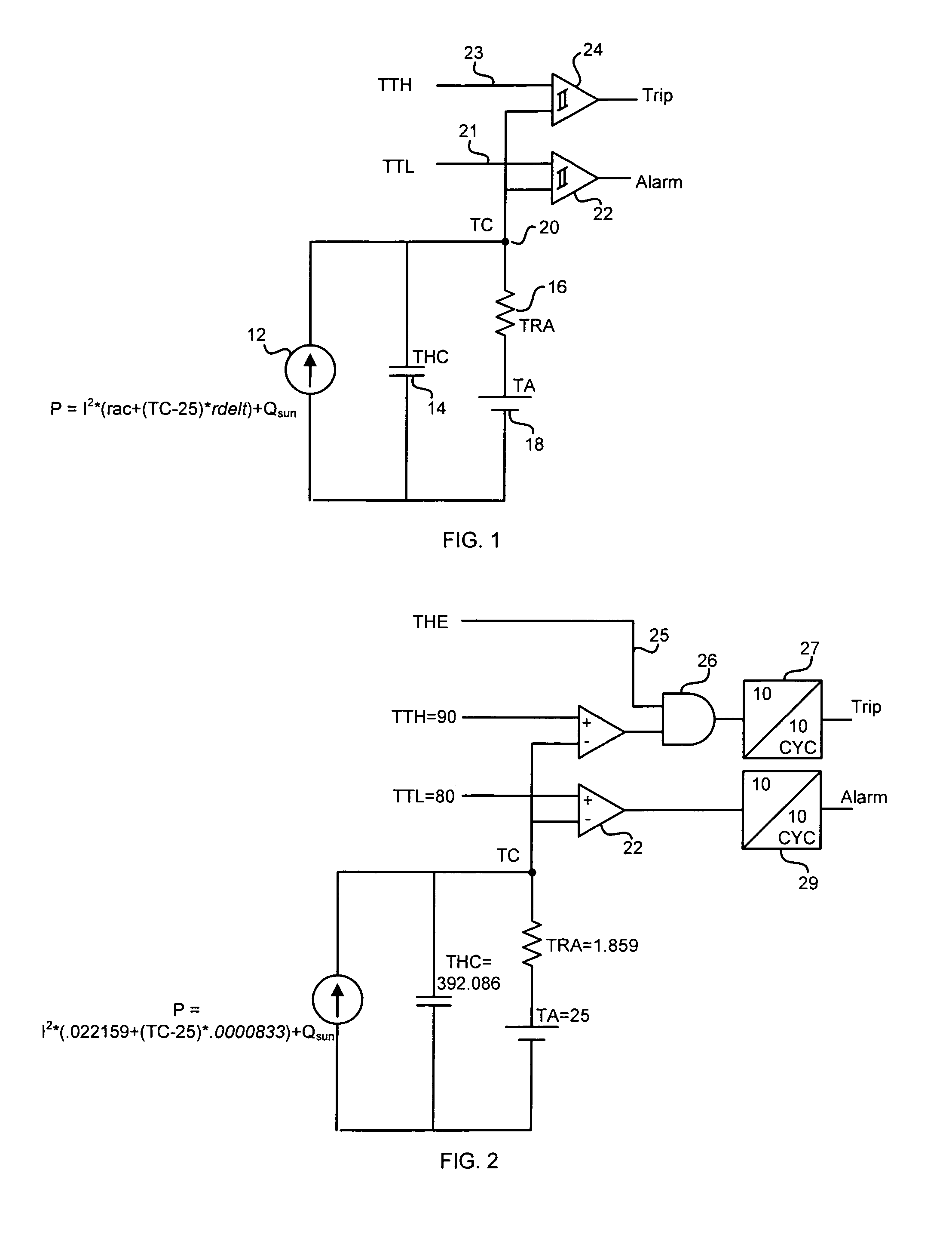 Distance protective relay using a programmable thermal model for thermal protection