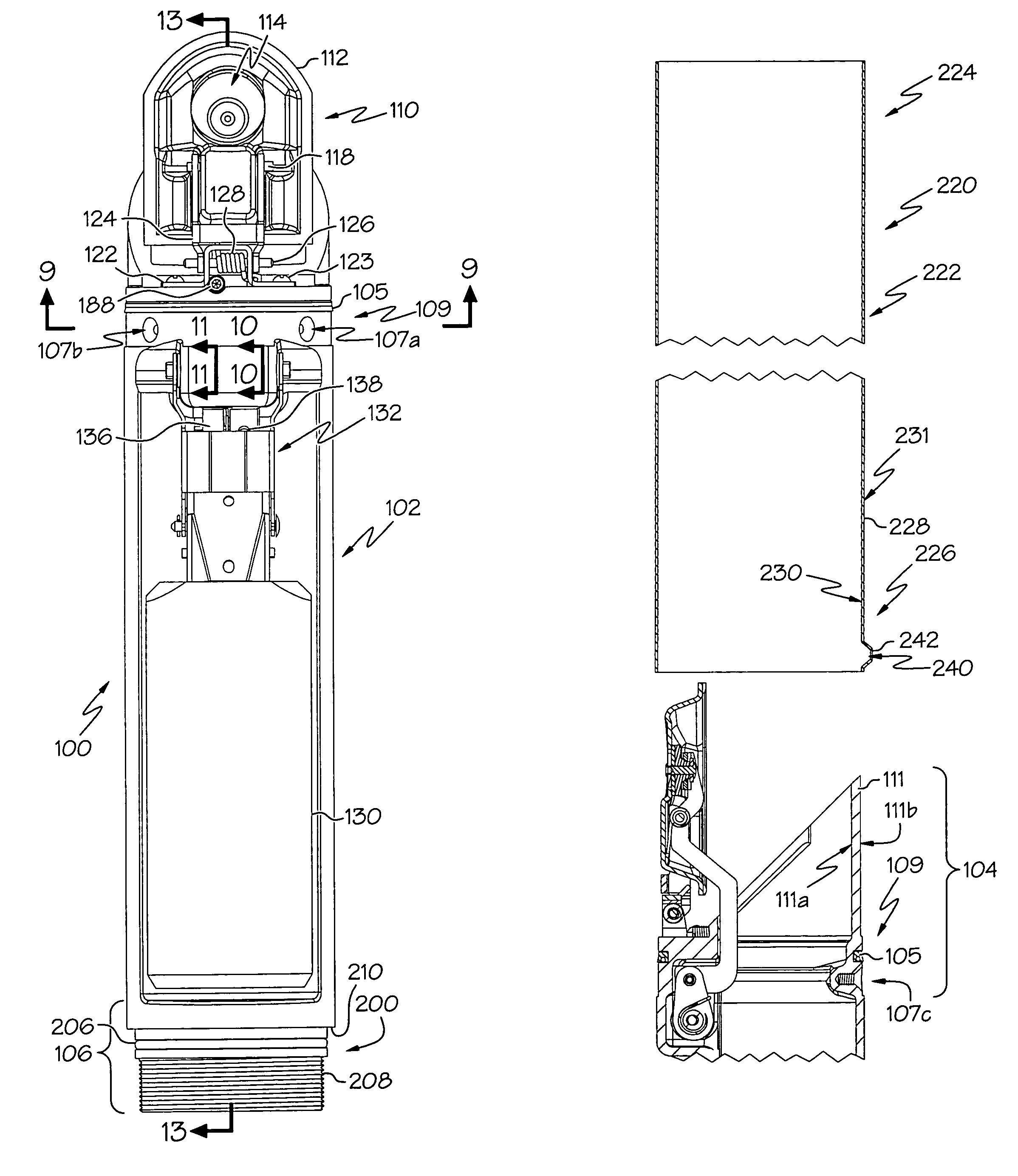 Drop tube segments adapted for use with a liquid reservoir and methods