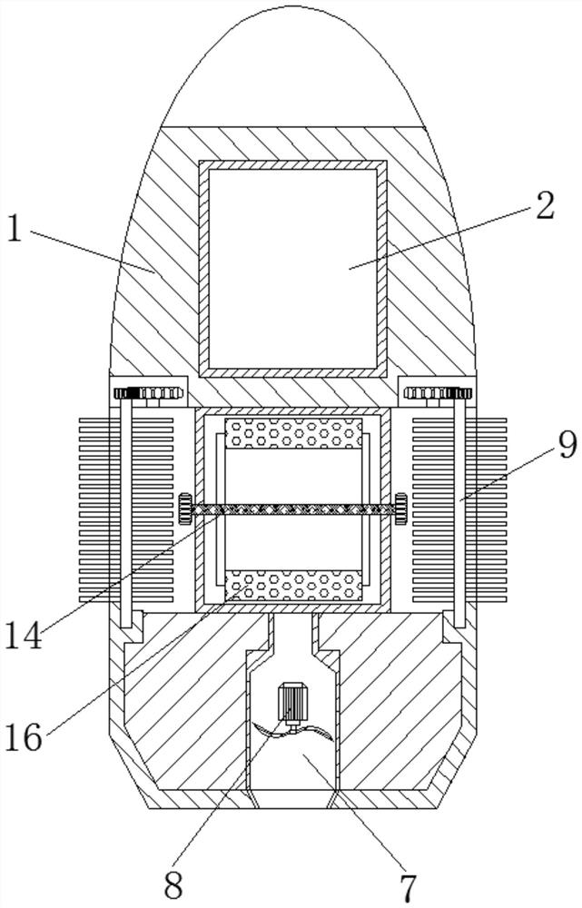 Drainage type energy-saving garbage salvage ship