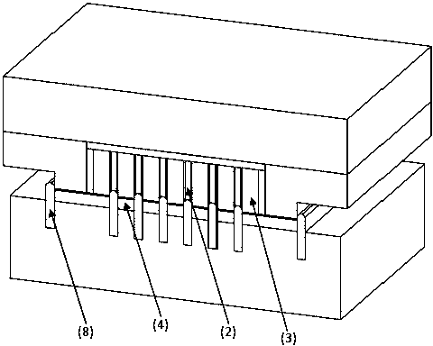 High-temperature hard solder quasi-continuous semiconductor laser bar stack encapsulating method
