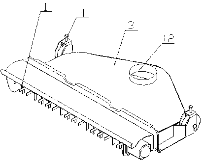 Ultra-wide garbage grinding and collecting device