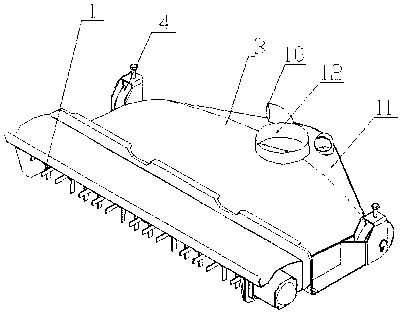 Ultra-wide garbage grinding and collecting device