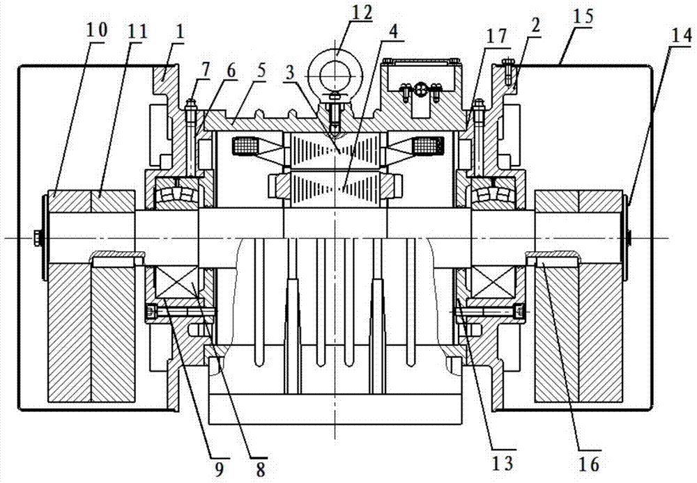Three-phase asynchronous vibration motor