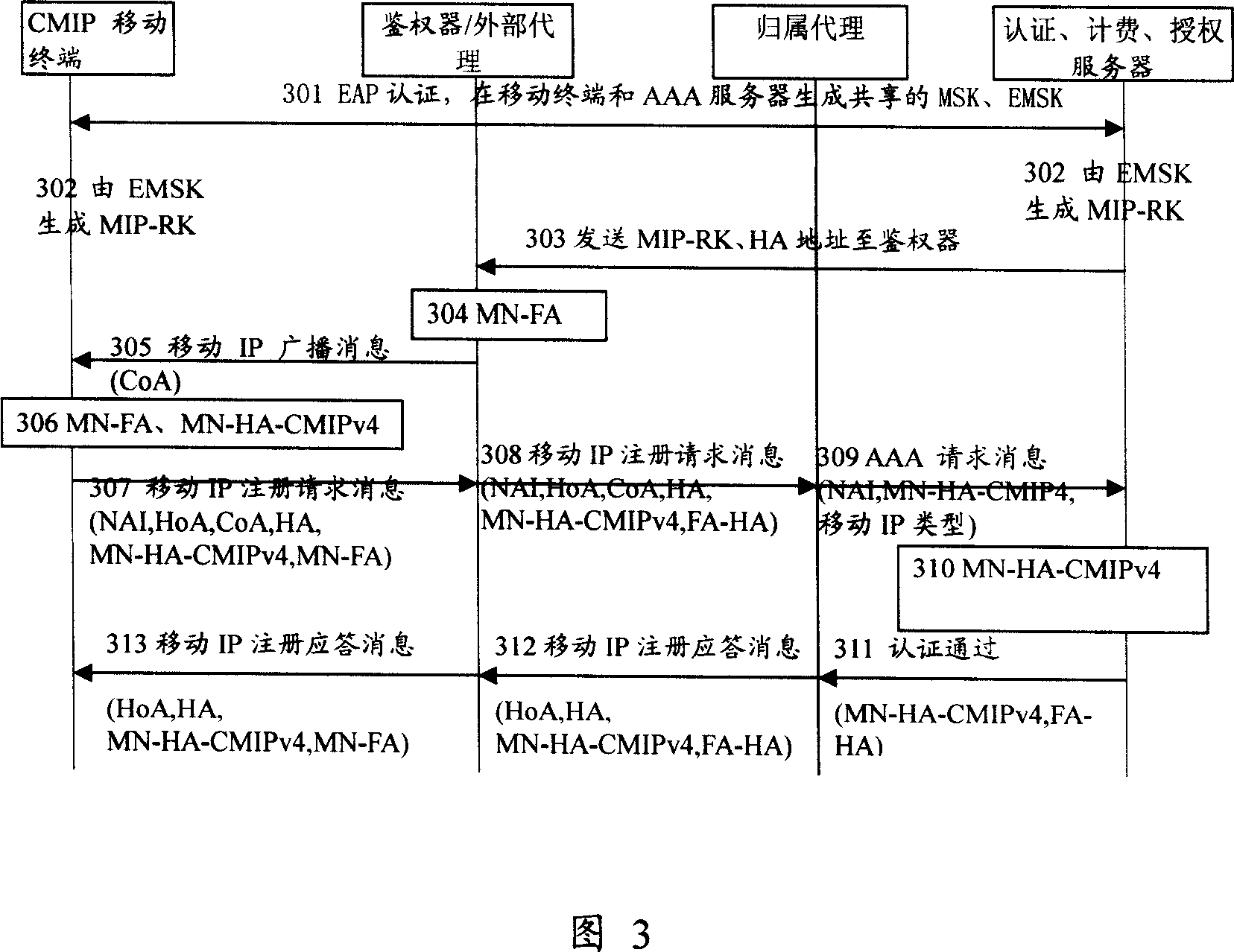 Method, system and mobile terminal for wireless network to capture mobile IP style of mobile terminal