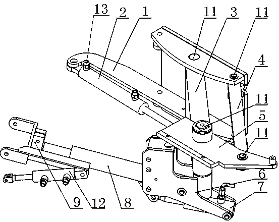 Mechanical arm type side brush mechanism