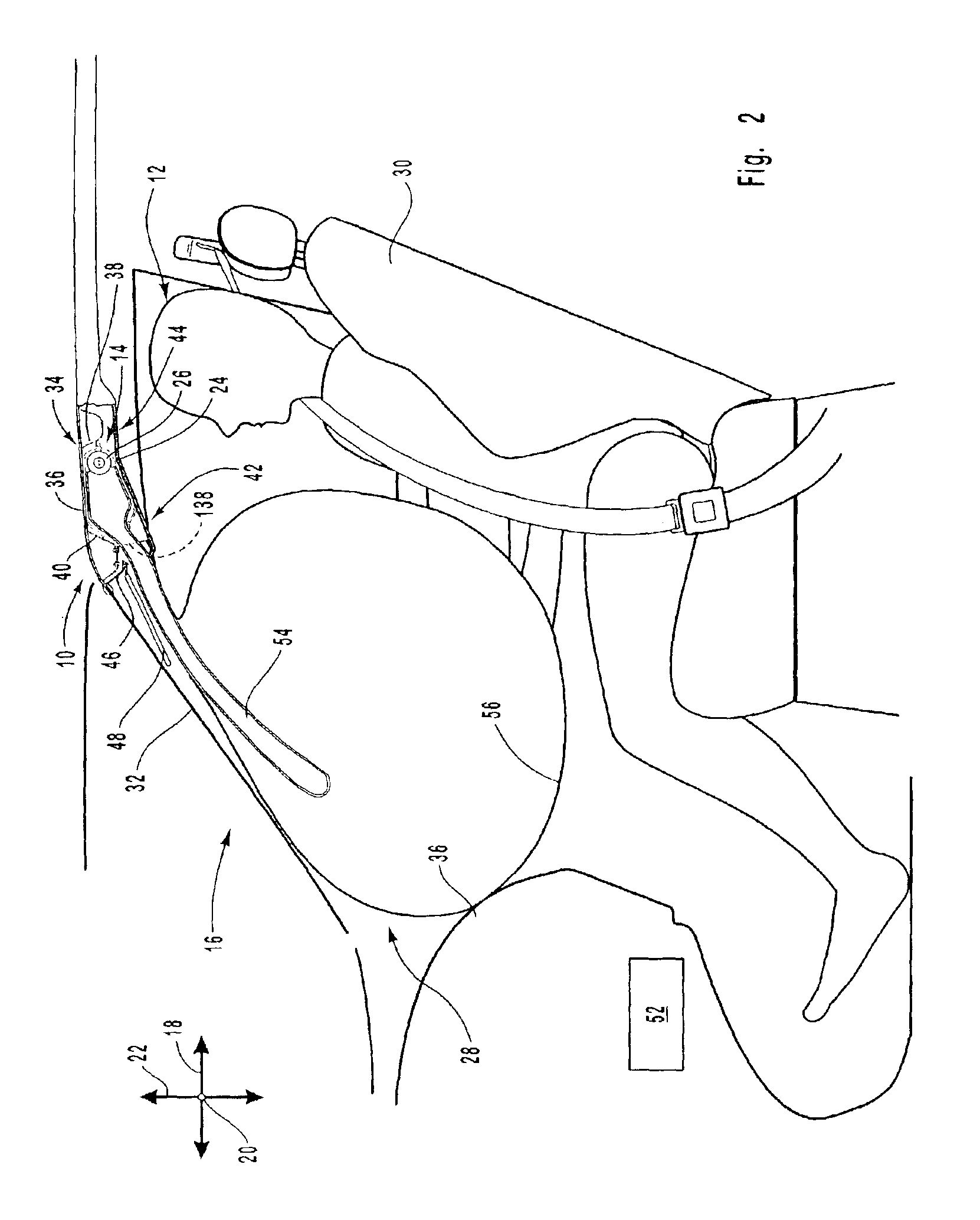 Overhead airbag deployment apparatus and method