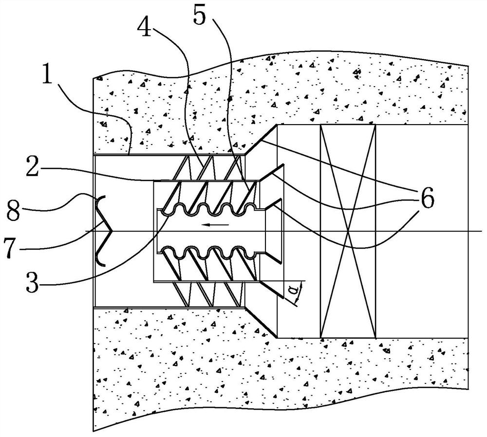 A secondary swirl energy dissipation device for dam cone valves