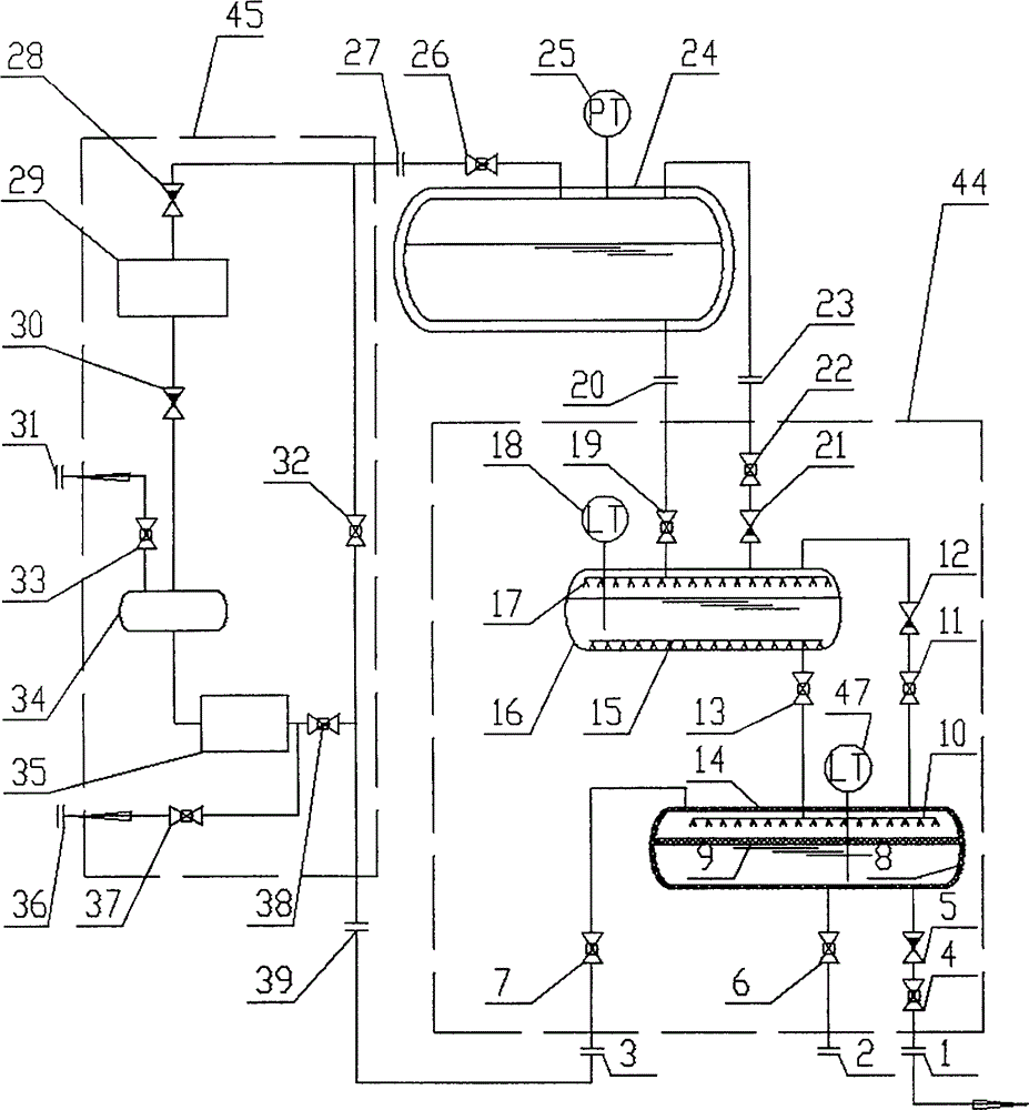 Method and apparatus for displacement type pressure conveying of low-temperature liquefied gas