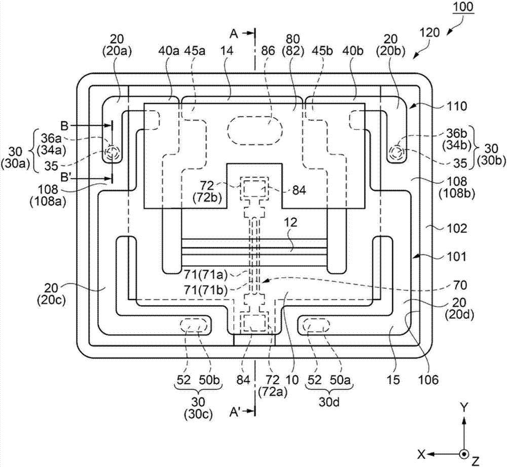 Substrate for sensor, physical quantity detection sensor