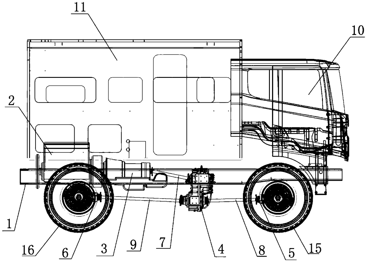 Off-road vehicle with rear engine and using method thereof