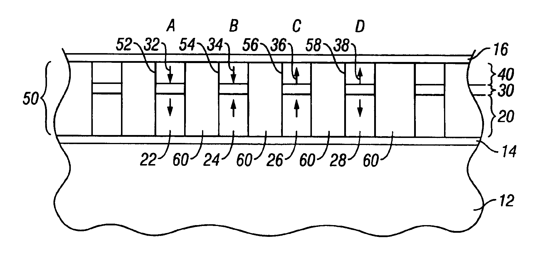 Method for magnetic recording on patterned multilevel perpendicular media using thermal assistance and fixed write current