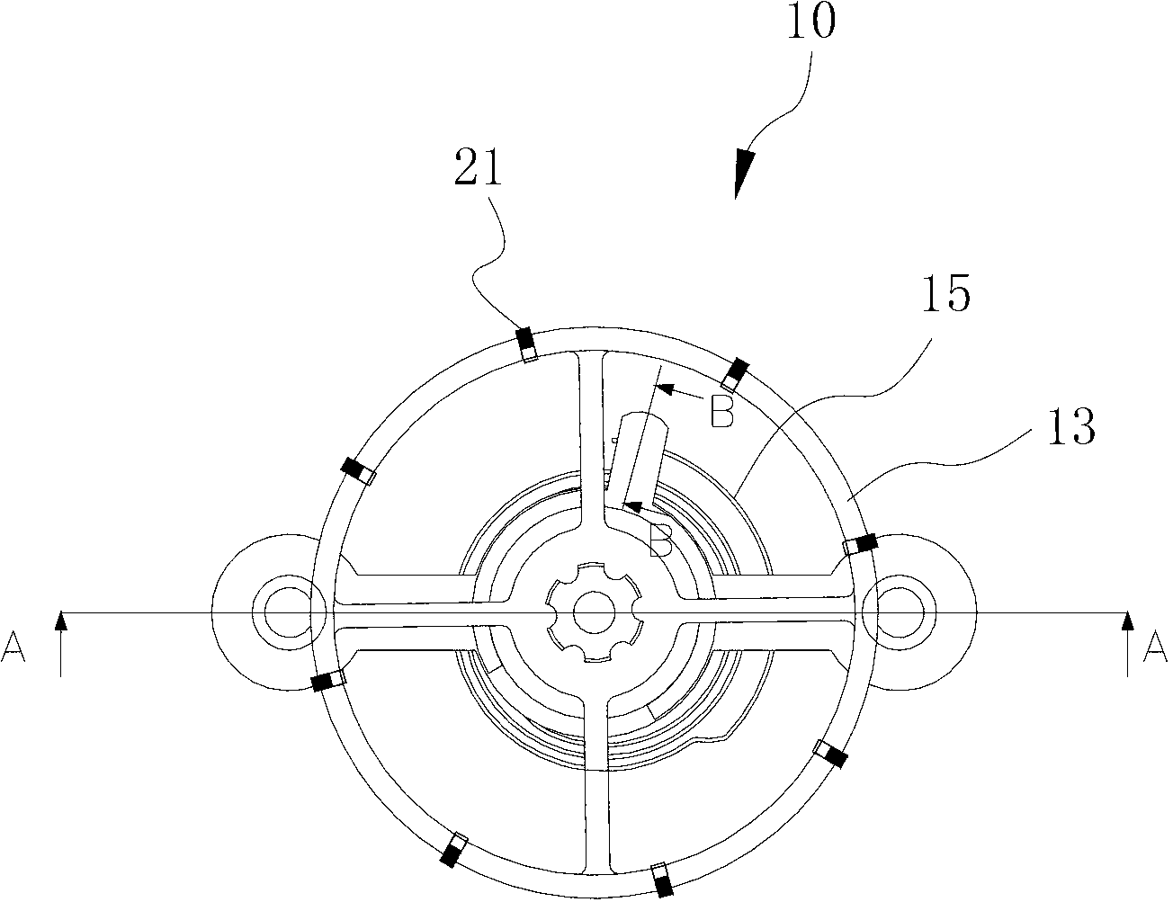 Balance wheel and hair spring mechanism used for mechanical watches and mechanical watch with same