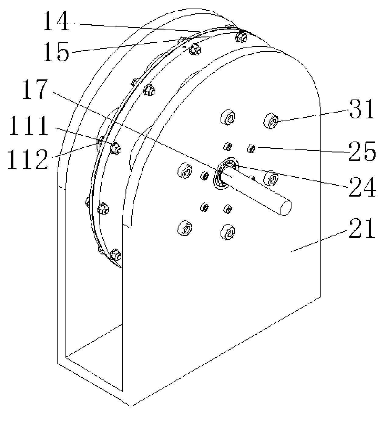 Magneto-rheological hydraulic brake executing device for electric vehicles