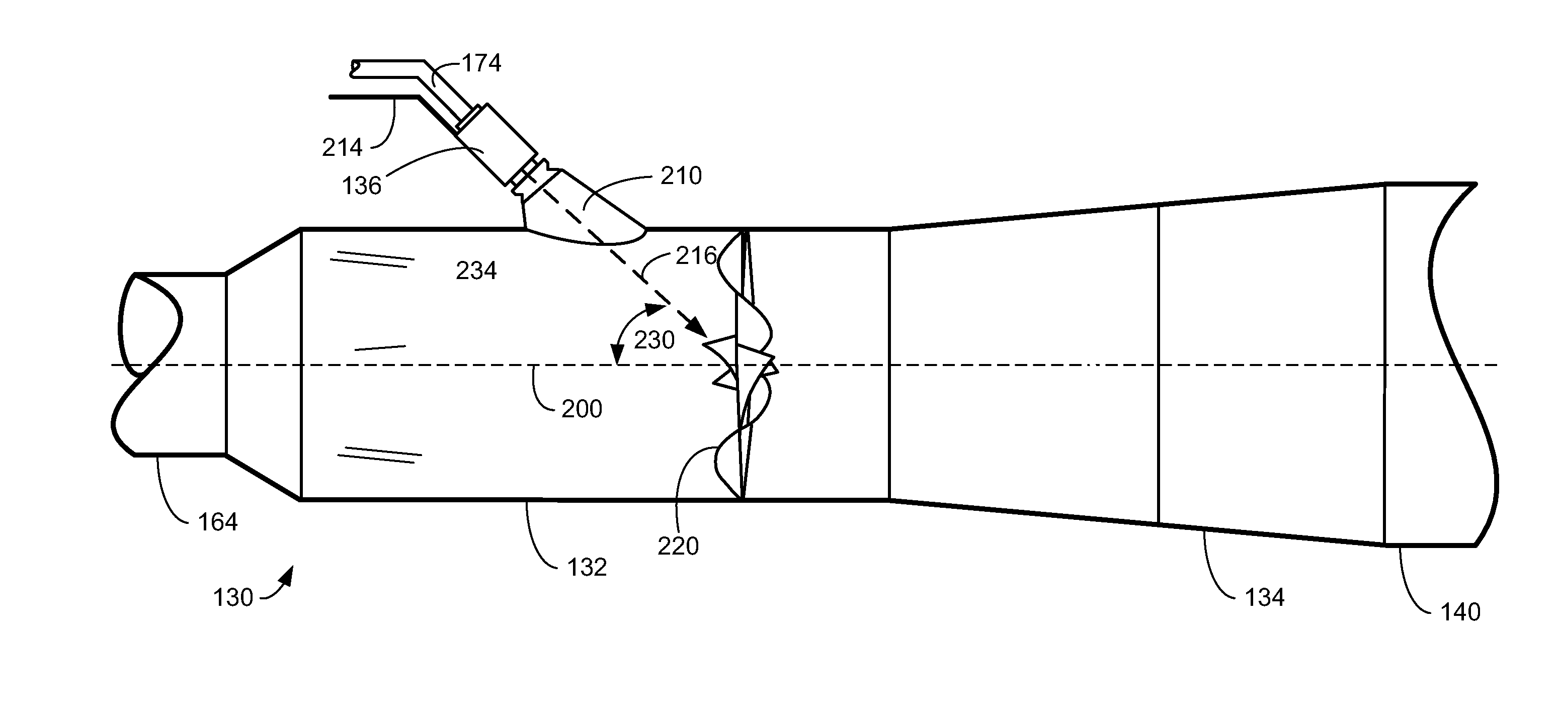 Exhaust system mixing device