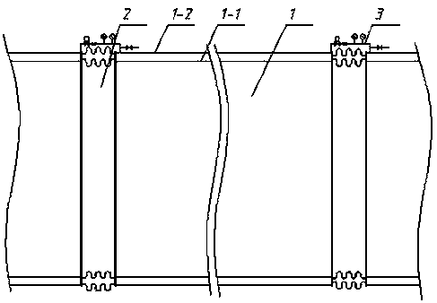 Connection structure of vacuum pipeline