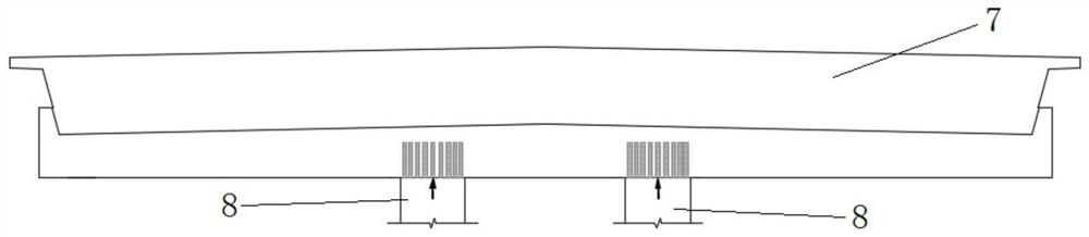 Structure and method for converting stress state of large cantilever basket type prefabricated bent cap