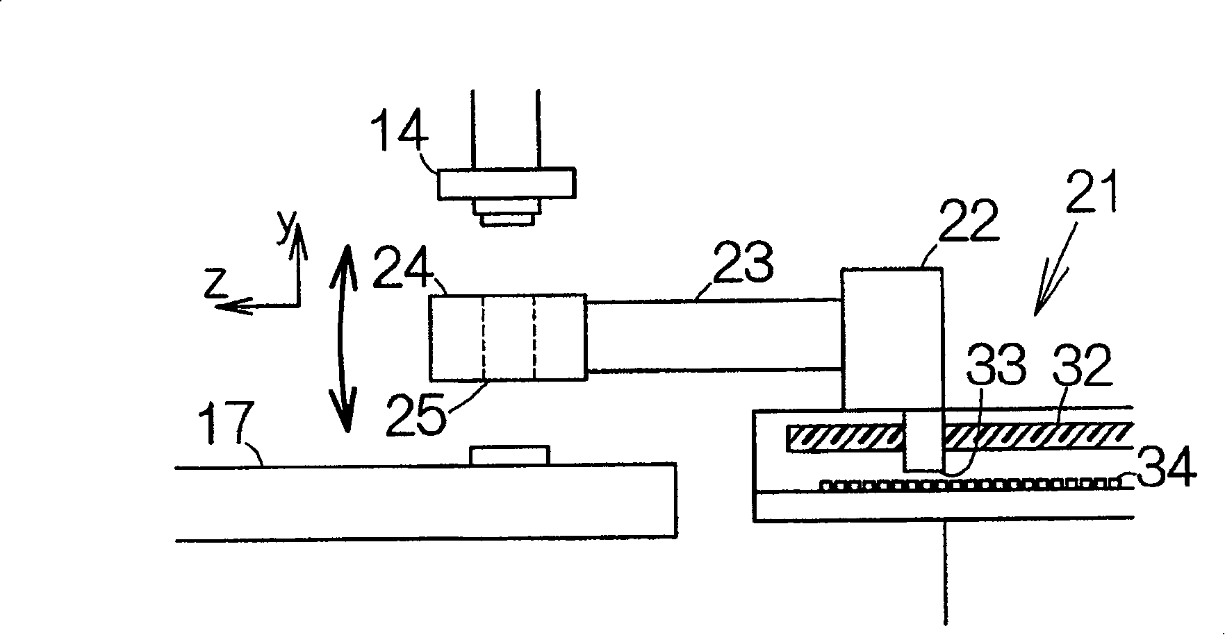 Positioning apparatus and method of controlling positioning apparatus