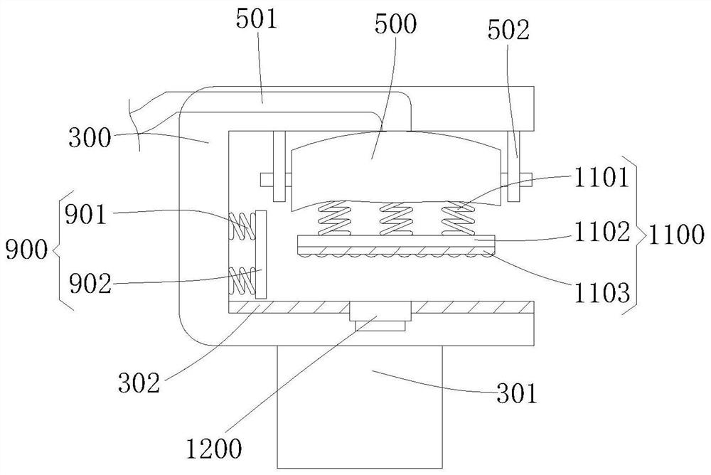 A clamping device for processing flexible circuit boards of optoelectronic products